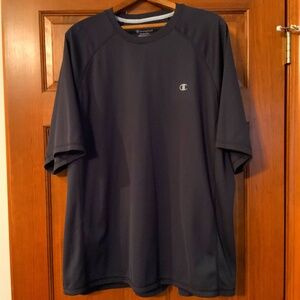 Champion Double Dry T Shirt, SS, Mens XXL, Navy Blue